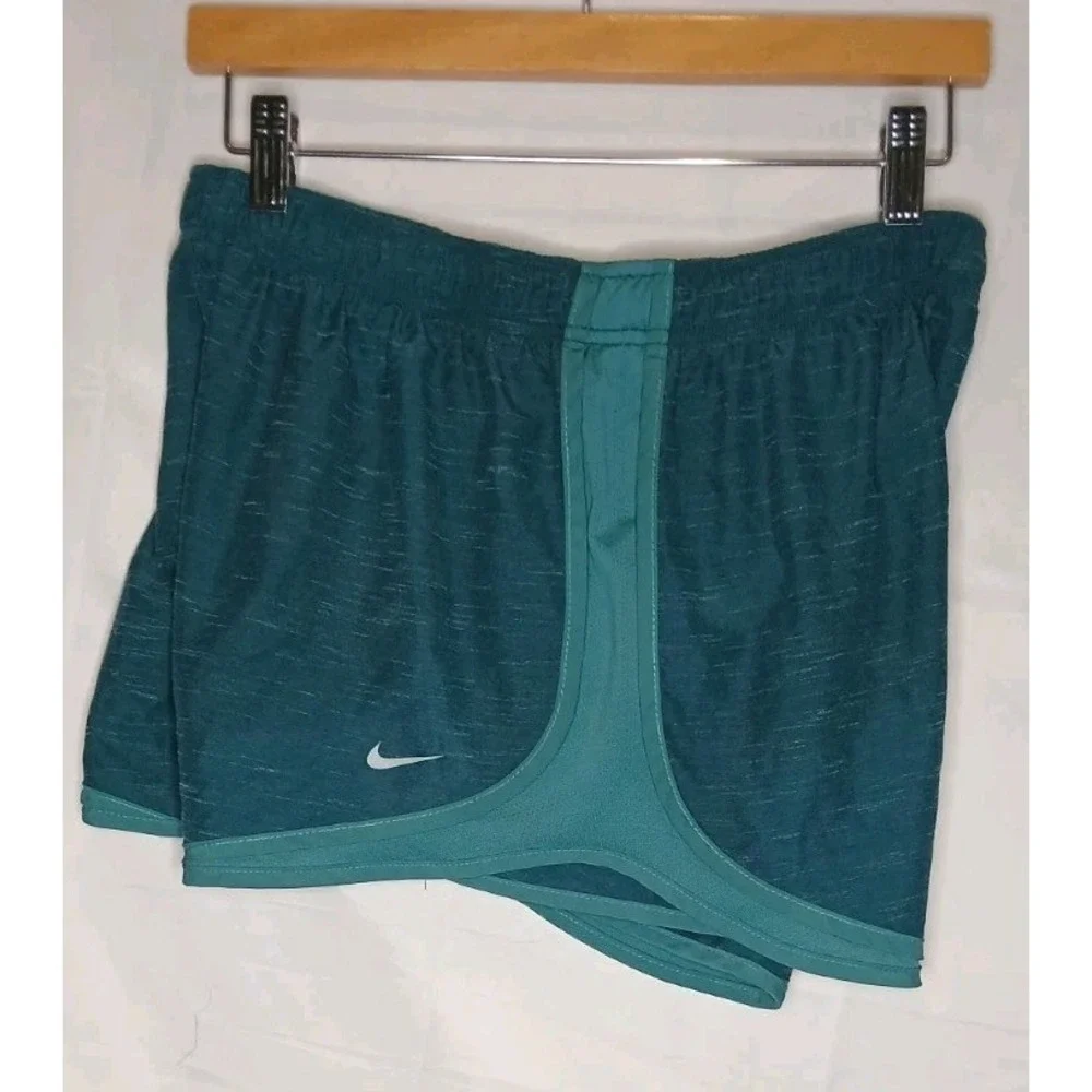 Nike Running Shorts Women's Size Large DARK BLUE  and TURQUOISE Lined